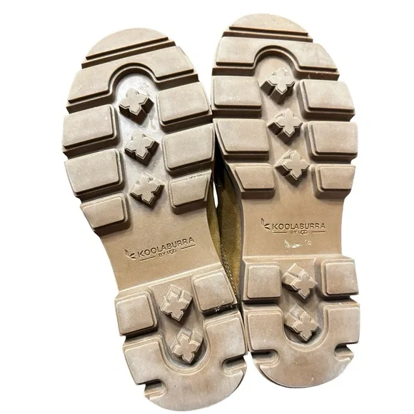 Koolaburra by UGG Neerie Clog Size 8 Brown Tan Slip On Chunky Faux Fur Comfy - Picture 10 of 11